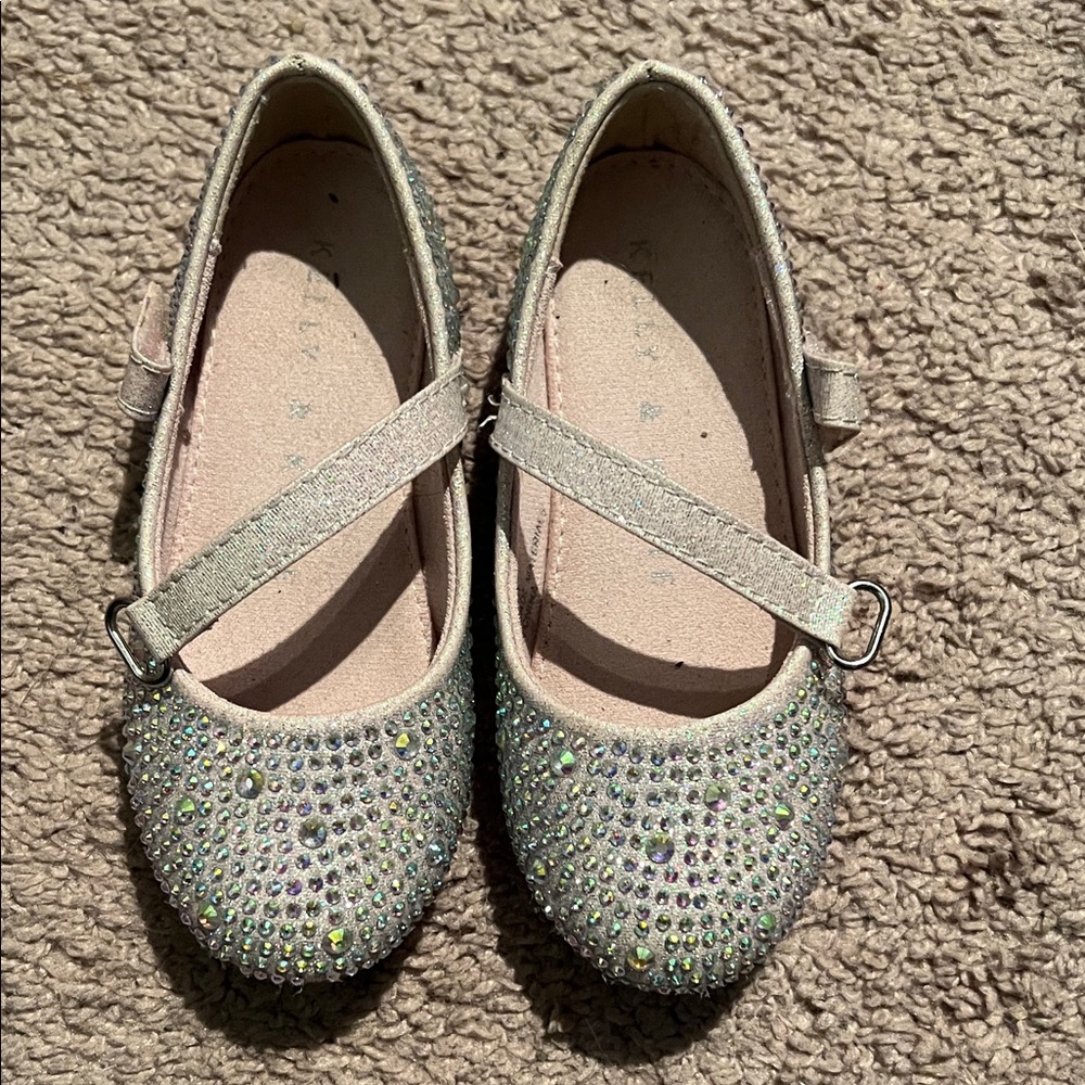 Kelly & Katie Glittery Kids Dress Shoes